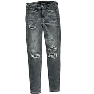American Eagle Ne(x)t Level Stretch Gray Jeggings Size 00 Reg